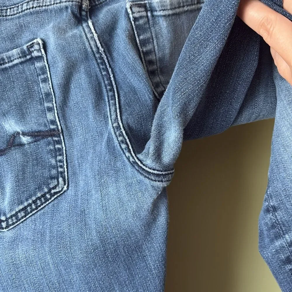 7 For all Mankind The Straight Men's Medium Wash Denim Jeans Sz 33
